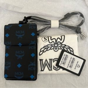NWT MCM Crossbody Logo Lanyard Phone Case crossbody